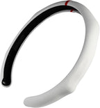 Quick Install Sporty White Perforated Nappa Leather Steering Wheel Cover with Red Top Stripe for Car SUV Pickup White Trim
