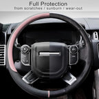 COFIT Breathable Car Steering Wheel Cover 15 inch Auto Universal Leather Wrap Non-Slip Steeringwheel Protector Automotive Int