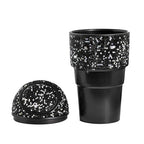 Bling Rhinestone Auto Garbage Can Car Trash Can with Lid Mini Garbage Bin for Automotive Car, Home, Office, Kitchen, Bedroom (C)