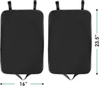 FH Group Faux Leather Auto Seat Back Kick Protectors, Heavy Duty Car Kick Mats for Kids –2-Pack Back Seat Protector for Drive