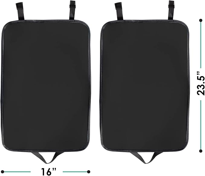 FH Group Faux Leather Auto Seat Back Kick Protectors, Heavy Duty Car Kick Mats for Kids –2-Pack Back Seat Protector for Drive