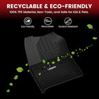 LASFIT Floor Mats & Trunk Mat for Jeep Grand Wagoneer 2022-2025 7 Seats Only (NOT Fit for L or 8 Seats) All Weather TPE Custom Fit Floor Liners Cargo Mat Black