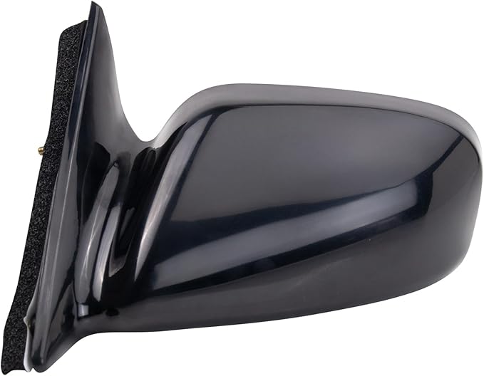 TRQ 2 Piece Driver and Passenger Side Mirror Assembly Set Manual Folding Electric Adjustment Non-Heated No Memory Black Compa