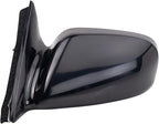 TRQ 2 Piece Driver and Passenger Side Mirror Assembly Set Manual Folding Electric Adjustment Non-Heated No Memory Black Compa