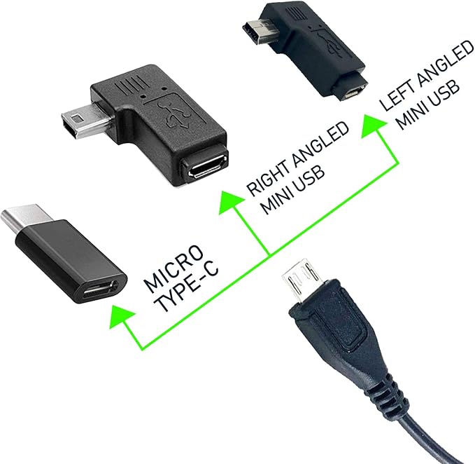 NUNET Type C Dash Cam Hardwire Kit, MicroUSB & Mini USB 15ft Power Cable with Low Voltage Protection, 11.9V Cut-Off, 4 Fuse Types (Mini/LP/ATO/Micro2), Universal Hard Wire Kit for Cars & Trucks
