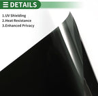 Motoforti Nano Ceramic Car Window Tint Film VLT 14% IRR 61% UVR 95% Chrome Black 14.76 ft x 35.43 Inch Privacy Film 2mil PET 1 Pc