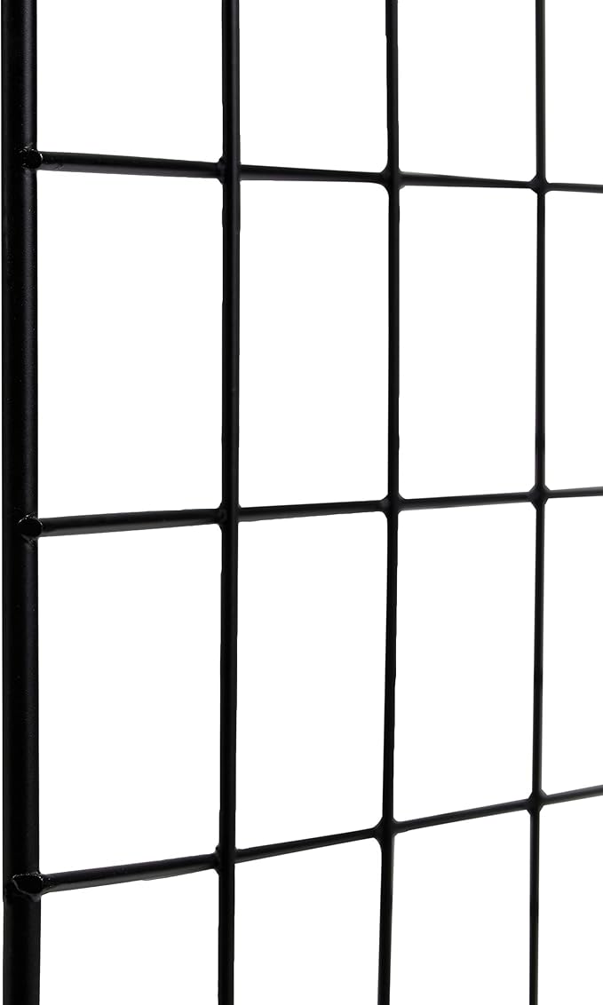 Amazon Basics 6-Cube Wire Grid Stackable Storage Organizer, Metal Shelving Unit, No-Tool Assembly, 26"W x 38"H x 12.6"D, Blac