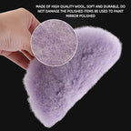 Wool Polishing Pads, SPTA 2Pcs 5Inch (125mm) Wool Cutting Pad, Purple Wool Buffing and Polishing Pad Set, Wool Buffing Wheel for Heavy Cut for 5Inch (125mm) Car Polisher Polishing, Buffing and Cutting