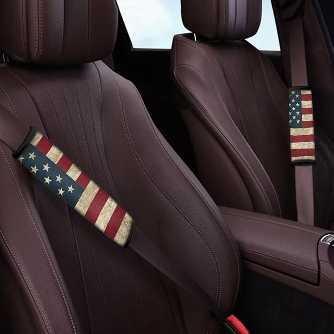 Forchrinse 4pcs Green Camo Car Seat Belt Cover Pads,Cool Soft Shoulder Seatbelt Pads,Non Slip Safety Belt Strap Shoulder Pad for Adults and Children