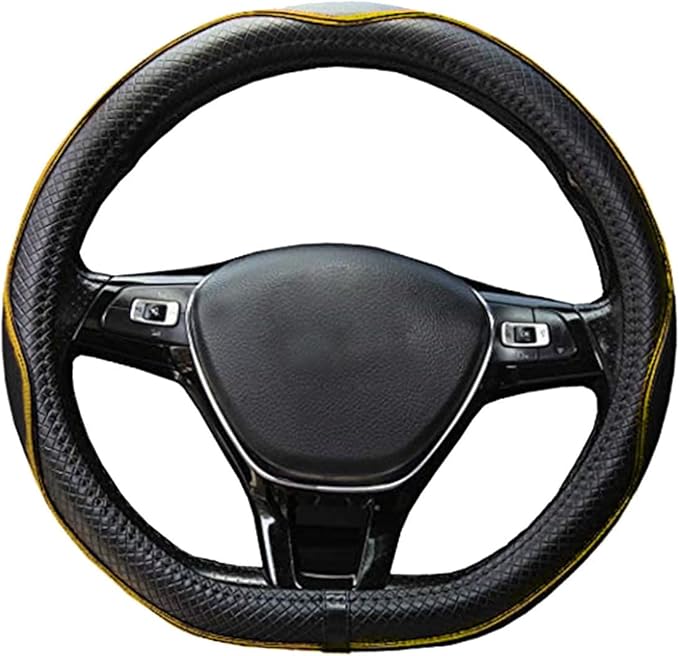 Mayco Bell Flat Bottom Steering Wheel Cover Anti-Slip,Safety,Soft,Breathable,Durable,Full Surround,Comfortable Grip Microfibe