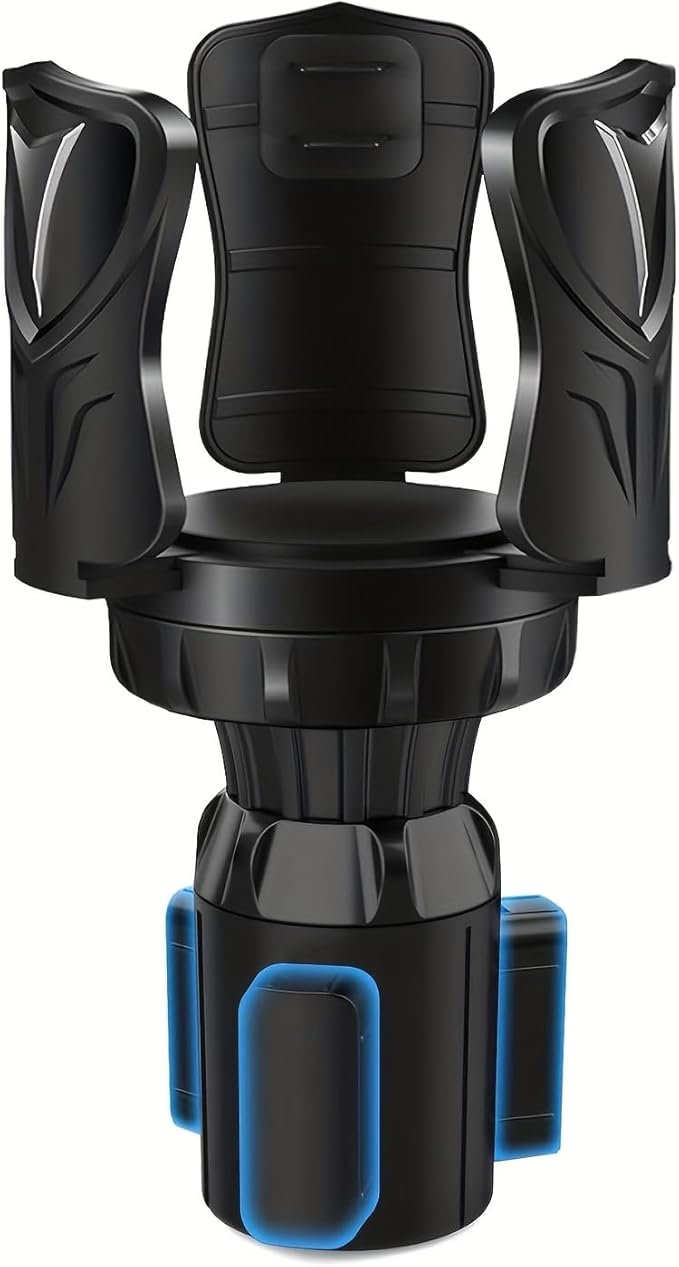 Cup Holder Expander for Car – Fits Most Vehicle Models, Extends Cup Holder Depth, Durable ABS Plastic (Black)