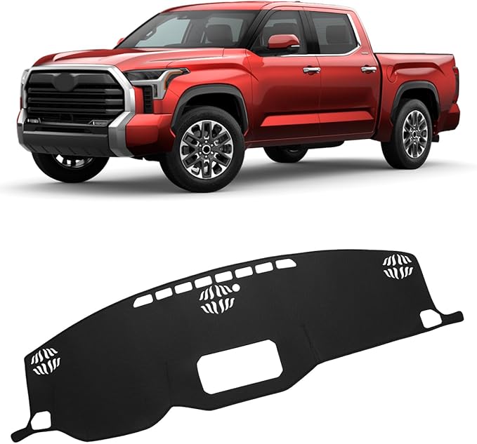 FIILINES Dash Cover for 2022-2026 Toyota Tundra, Dashboard Mat Accessories Dash Cover Sunshade Nonslip Mesh Protector No Glar