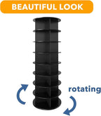SpaceAid 8 Tier Rotating Shoe Rack Tower, Spinning Shoe Display Lazy Susan, Revolving 360 Shoe Rack Storage Round Carousel, V