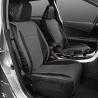 Motor Trend Gray Faux Leather Car Seat Covers for Front Seats – Automotive Bucket PU Leather Seat Covers for SUV Made for Veh