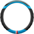13 Inch Golf Cart Steering Wheel Cover, Anti Slip Breathable Leather Steering Wheel Cover, Comfortable Grip Feeling for EZGO TXT & RXV (Blue)