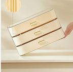 Stackable Plastic Organizer Big & Spacious Drawer | Organize Eyeshadow Palettes, Cosmetics, and Beauty Supplies on a Vanity. 
