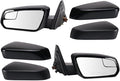 TRQ Driver & Passenger Side Power Mirror Set with Spotter Glass Paint to Match Caps Textured Black Compatible with 2011-2012 