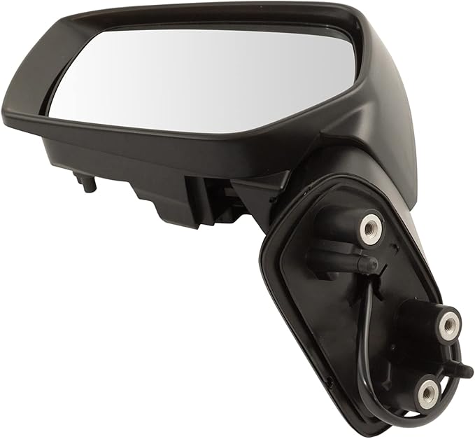 TRQ Driver & Passenger Side Power Mirror Set Paint to Match Smooth Black Without Heat Compatible with 2015-2017 Subaru Legacy