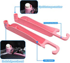 Supin Car Seat Gap Filler Set of 2, Multifunctional Seat Side Gap Filler with Organizer & Hook Function& 2 Storage for Stabilizing Phone,Keys Wallet, Fill The Gap Between Seat & Console (Pink)