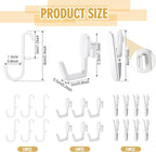 Kathfly 30pcs Pegboard Accessories 10 Clips 20 Hooks, Peg Board Accessory Kit for Wall Organizer Compatible with IKEA Skadis 