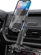 woleyi CD Phone Holder for Car - Height Adjustable Car Phone Holder CD Slot, Ultra Sturdy CD Player Cell Phone Holders for Your Car for iPhone 17 Pro Max 16 15 14 13 12 Air Plus, S25, 4-7" Smartphones