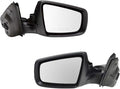 TRQ 2 Piece Driver and Passenger Side Mirror Assembly Set Electric Adjustment Heated No Memory Black Compatible with 2010-201