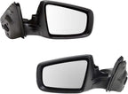TRQ 2 Piece Driver and Passenger Side Mirror Assembly Set Electric Adjustment Heated No Memory Black Compatible with 2010-201
