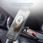 Car Phone Mount,Magnetic Cd Slot Car Mount Phone Holder 6 Magnet for iPhone 11 Pro Xs MAX XR XS X 8 7 Plus, Galaxy S10 S10+ S10e S9 Note 9 (Black)
