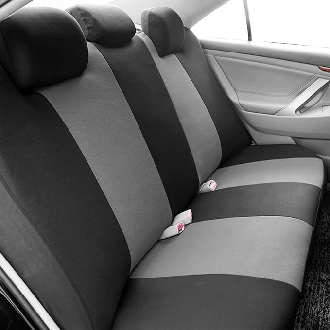 Car Seat Covers Full Set, Breathable Vehicle Front and Rear Split Bench Protector Airbag Compatible, Waterproof Automotive In