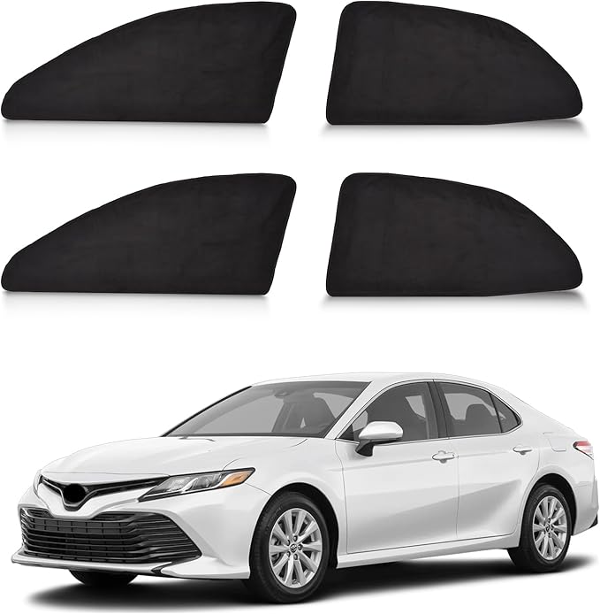 ZATOOTO Car Window Shades Custom Fit for Toyota Camry 2018-2023 4-Pack Car Window Covers with 100% UV Protection and Total Blackout Privacy Heat Insulation for Family Travel Baby and Pet Safety