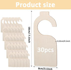 LLOUSSAK 30 Pieces Blank Closet Dividers, Wooden Closet Size Divider, Blank Organizers Hanger Separators Hanging Closets Divi