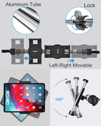 woleyi Car Headrest Tablet Holder Mount - [Anti Shake & Stretchable] Tablet Holder Back Seat for Car Between Kids Stand, for iPad Pro Air Mini, Galaxy Tab, Kindle Fire, Switch, iPhone, 4.7-13" Devices