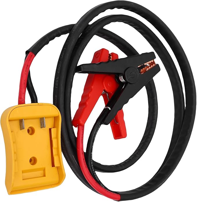 KIMISS Car Battery Jump Cable 8AWG Silicone Wire Heat Proof Automotive Jump Start Cable for SUVs Light Trucks (5.9FT)