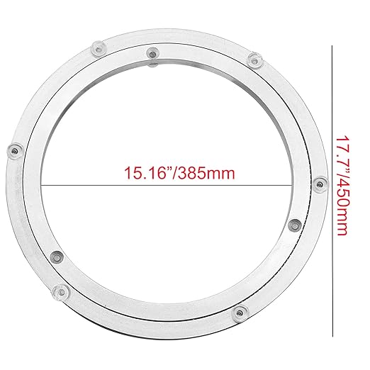 Aluminium Alloy Turntable Bearing, Heavy Duty Swivel Turntable Lazy Susan Rotating Bearing Turntable Round Dining Table Smoot