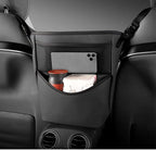 Tumecos Car Handbag Holder Between Seats, Multifunctional Car organizer for Center Armrest Box,Car Storage Bag Pocket Handbag Purse Holder for Storage, Large capacity, wear resistant(Black)
