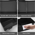 Center Console Hanging Organizer for 2019–2025 Silverado/Sierra 1500 & 2020–2025 Silverado/Sierra 2500HD 3500HD, Split Bench Seat Side Storage Box, Heavy Duty ABS