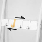 HOOBRO Blanket Ladder, 5-Tier Towel Rack with Hooks, Wall-Leaning Blanket Rack, Decorative Display Ladder Shelf, for Scarves,