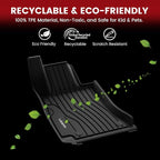 LASFIT Floor Mats for Mercedes Benz C Class 2026 2025 2024 2023 2022 C300 / C43 AMG / C63 AMG S E (Fit Sedan Only), All Weather TPE Floor Liners for C Class Car Mats, 1st & 2nd Row Set