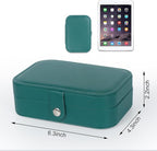 Hatori Travel Jewelry Box, PU Leather Small Jewelry Organizer for Women Girls, Portable Mini Travel Case Display Storage Hold