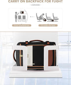 LOVEVOOK 40L Travel Backpack Carry on Flight Approved,Personal Item Bag with 3 Packing Cubes, Travel Backpack Bag for Women F