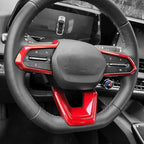 Steering Wheel Cover Compatible with Chevrolet Equinox 2025 2026, Auto Interior Upgrade Accessories-Red