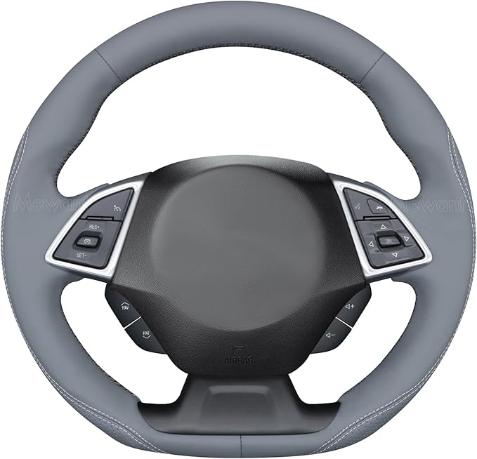 MEWANT Hand Sewn 3D Style Steering Wheel Cover Wrap for Chevrolet Camaro 2017-2022 Steering Wheel Accessories for Chevrolet Camaro 2017-2022