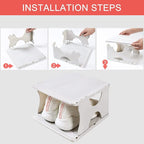6-Tier Shoe Rack,Stackable Shoe Storage Organizer for Bedroom Entryway, Adjustable Shoe Rack,Shoe Slots Organizer Shelf, Easy