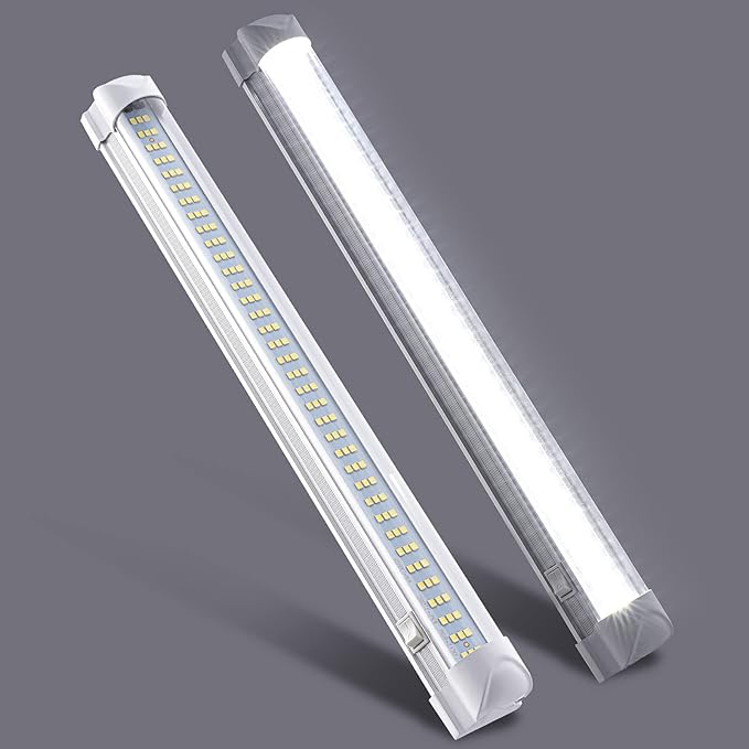CZC AUTO Led Light Strip 12V/24V 13" Led Light Bar LED Interior Light with ON/Off Switch 108 LEDs Strip Light for Van Lorry RV Motorhome Truck Trailer Cabinet Camping, 4 Pack