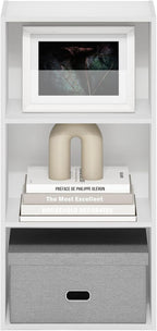 Furinno Luder 3-Tier Open Shelf Bookcase, White