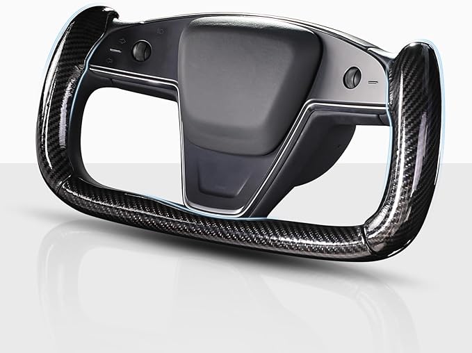 Steering Wheel Cover for Tesla Yoke Steering Wheel, Car Steering Wheel Cover for Tesla Model S 2021-Present/Model X 2021-Present Steering Wheel Accessories Black