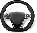 1 Pack Car Breathable Steering Wheel Cover, Wear -Resistant Steering Wheel Sleeve, Carbon Fiber Non-Slip Steering Wheel Protector, Four Seasons Universal Steering Wheel Set (D -Shaped)