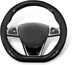 1 Pack Car Breathable Steering Wheel Cover, Wear -Resistant Steering Wheel Sleeve, Carbon Fiber Non-Slip Steering Wheel Protector, Four Seasons Universal Steering Wheel Set (D -Shaped)