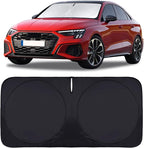 for 2022-2024 2025 Audi A3 Sun Shade Windshield Cover, Car Sunshades for Front Windows Shield Custom Fit A3 Sedan/A3 Quattro/RS3/Cabriolet/S3 Sun Visor Protector Blocks UV Rays Car Accessories