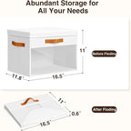Homsorout Large Storage Bins with Lids - 6 Pack Foldable Decorative Organizers with Clear Windows & Handles, Cube Storage Org